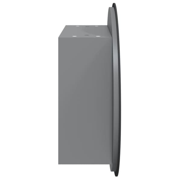 Kylpyhuonekaappi ja pyöreä peili LED-valot harmaa 40x40x17,5 cm