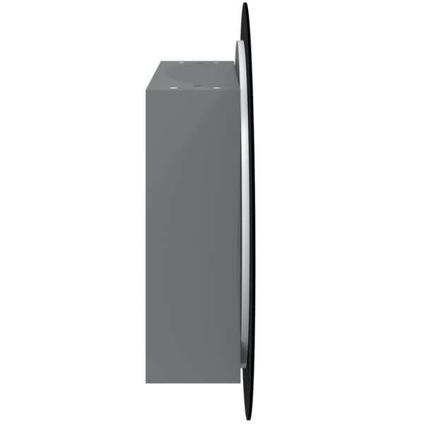 Kylpyhuonekaappi ja pyöreä peili LED-valot harmaa 54x54x17,5 cm