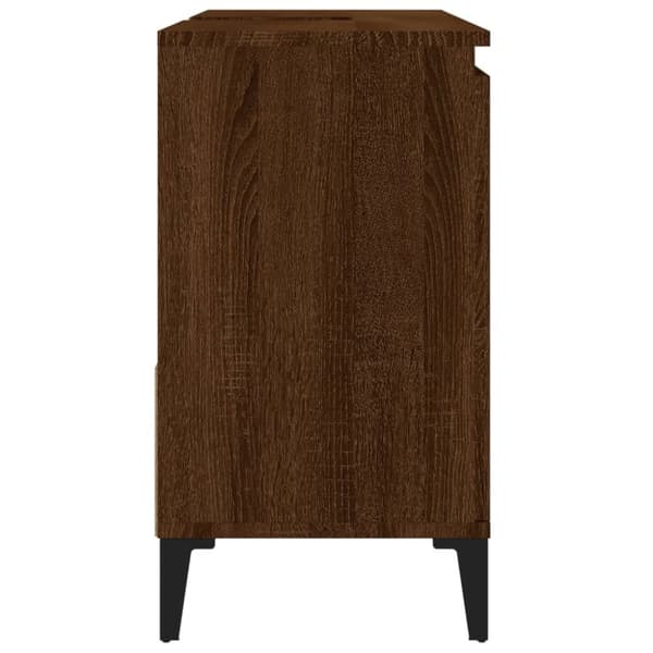 badeværelsesskab 65x33x60 cm konstrueret træ brun egetræsfarve