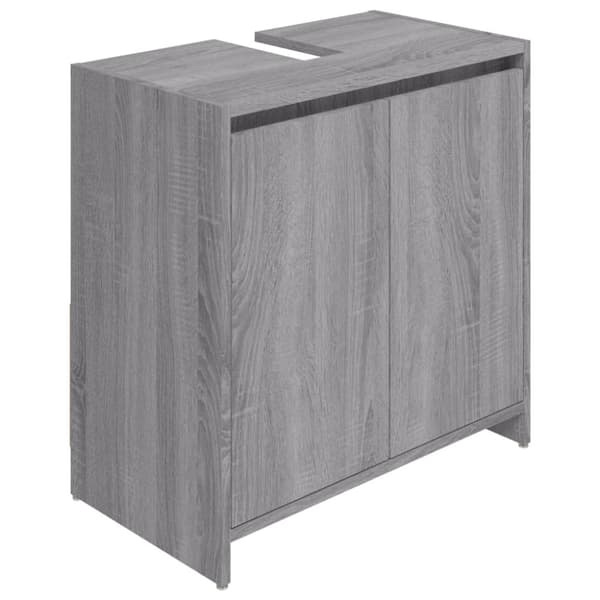 badeværelsesskab 60x33x61 cm konstrueret træ grå sonoma-eg
