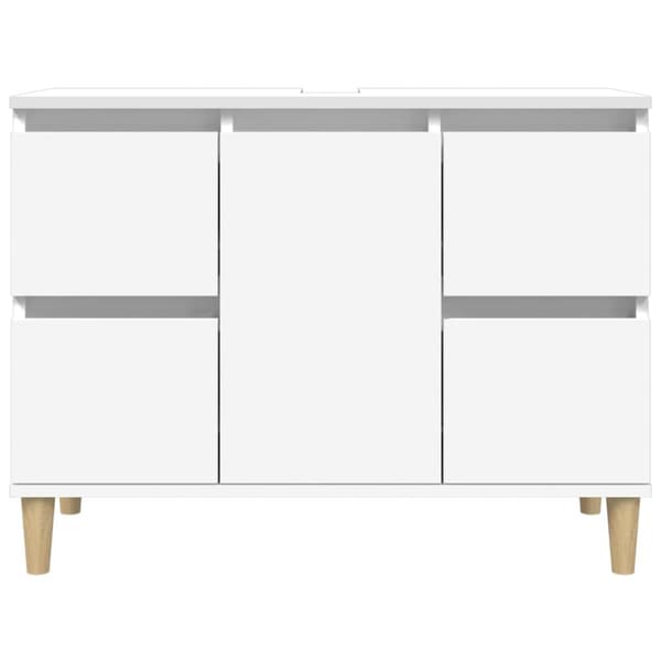 Tvättställsskåp vit 80x33x60 cm konstruerat trä