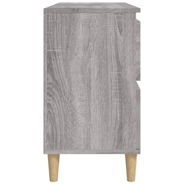 skab til håndvask 80x33x60 cm konstrueret træ grå sonoma-eg