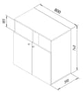 Miniatyrbilde 2 av 4: DresoL baderomsskap hvit.