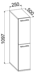 Miniatyrbilde 3 av 3: SadiloL baderomsskap hvit, antracitt.