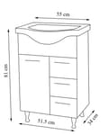 Miniatyrbilde 2 av 4: LisaloL vaskeskap hvit.