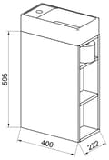 Miniatyrbilde 2 av 5: Lumia vaskeskap hvit, eik dekor.