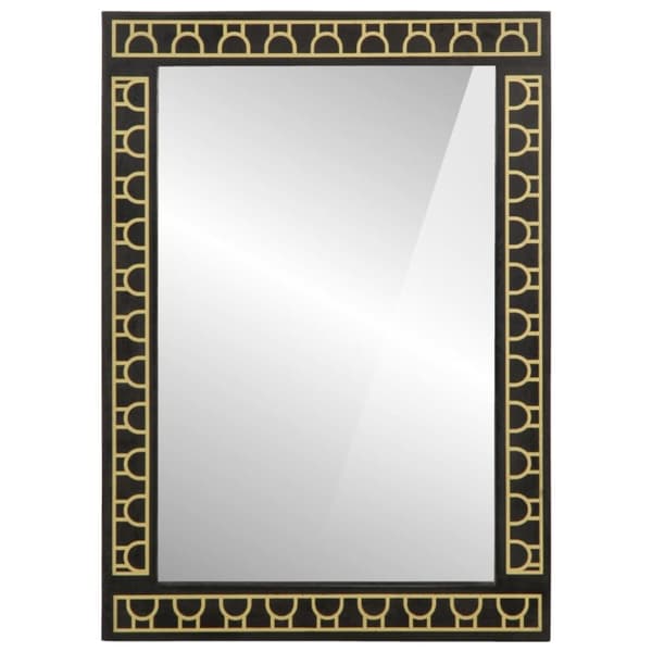 vidaXL Baderomsspeil 50x70x2,5 cm heltre mango og glass