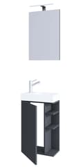 Miniatyrbilde 5 av 5: LumiaS baderomsinnredning antracitt.
