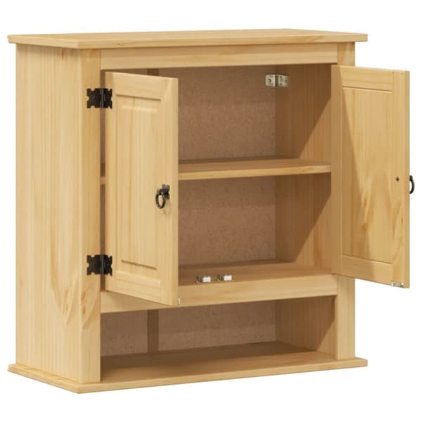 vidaXL Baderomsskap Corona 70x33x71,5 cm heltre furu