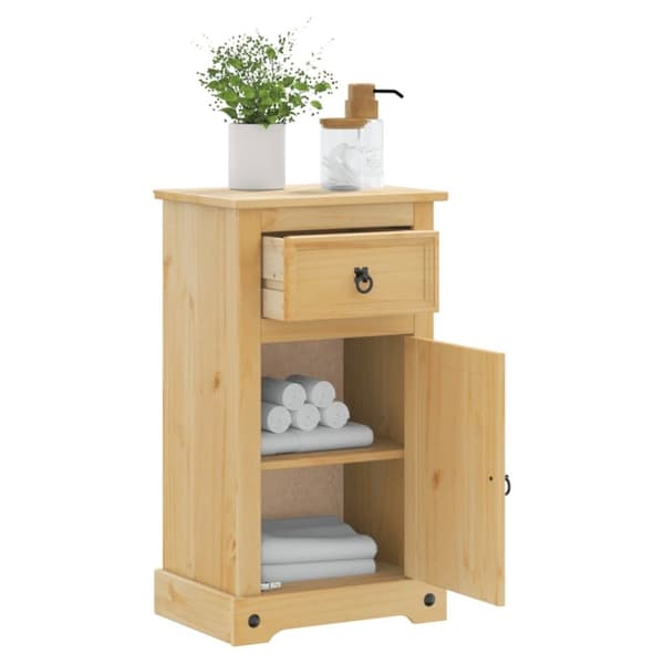 vidaXL Badrumsskåp Corona 45x33x80 cm massiv furu