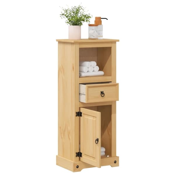 vidaXL Kylpyhuoneen kaappi Corona 45x33x110 cm täysi mänty