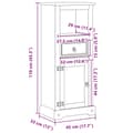 Pikkukuva 11 / 11: vidaXL Kylpyhuoneen kaappi Corona 45x33x110 cm täysi mänty