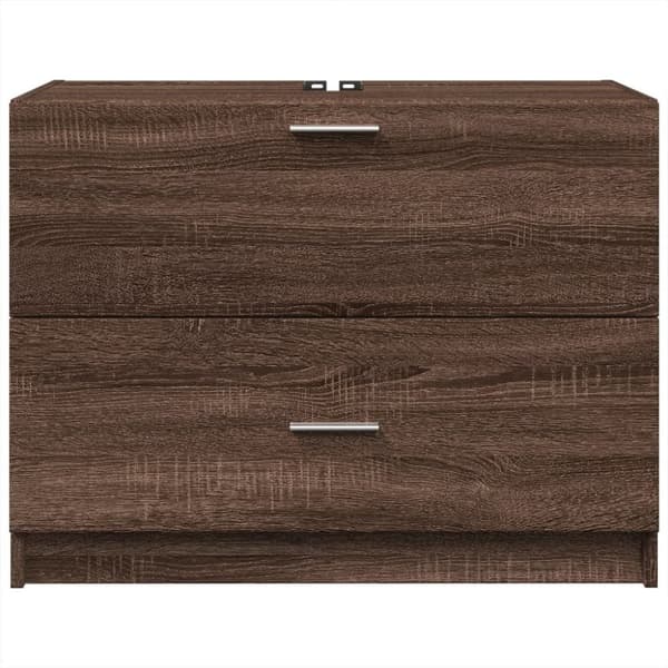 vidaXL Servantskap brun eik 78x37x59 cm konstruert tre