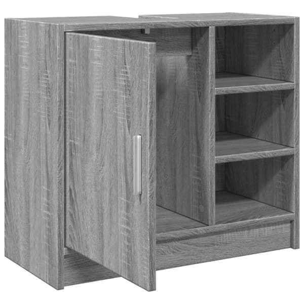vidaXL Allaskaappi harmaa Sonoma 63x29x55 cm tekninen puu