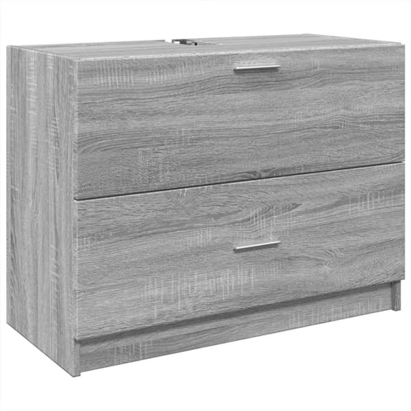 vidaXL Servantskap grå sonoma 78x37x59 cm konstruert tre