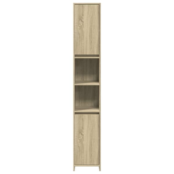 vidaXL Kylpyhuonekaappi Sonoma-tammi 30x30x183,5 cm lastulevy
