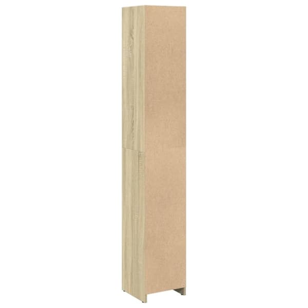 vidaXL Kylpyhuonekaappi Sonoma-tammi 30x30x183,5 cm lastulevy