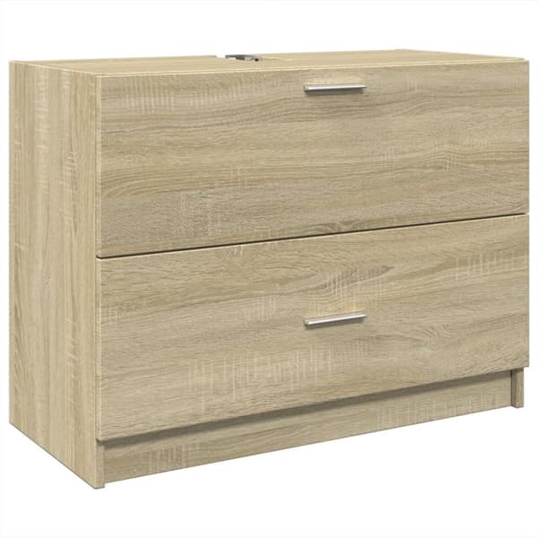 vidaXL underskab til håndvask 78x37x59 cm konstrueret træ sonoma-eg