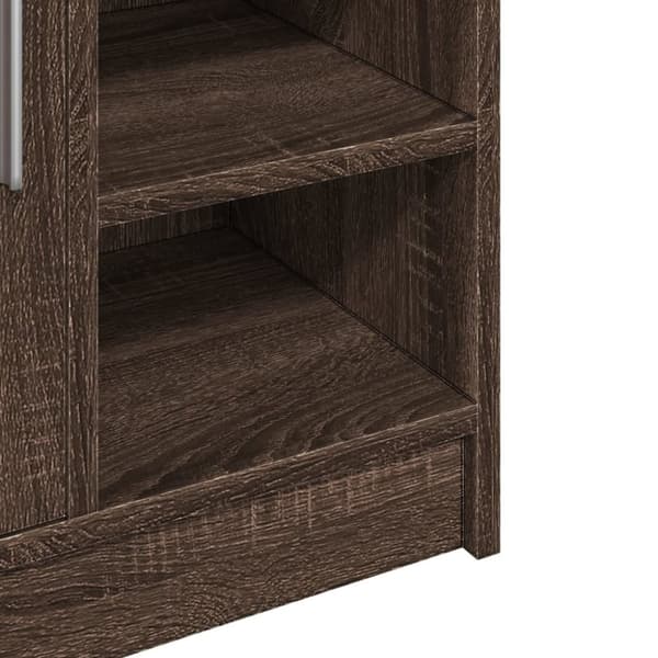 vidaXL underskab til håndvask 63x29x55 cm konstrueret træ brunt eg