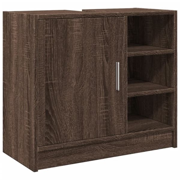 vidaXL Servantskap brun eik 63x29x55 cm konstruert tre