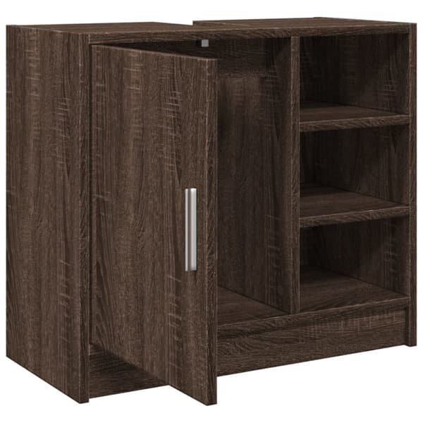 vidaXL Servantskap brun eik 63x29x55 cm konstruert tre