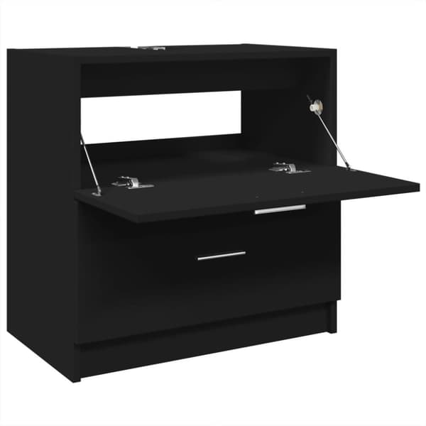 vidaXL underskab til håndvask 59x37x59 cm konstrueret træ sort