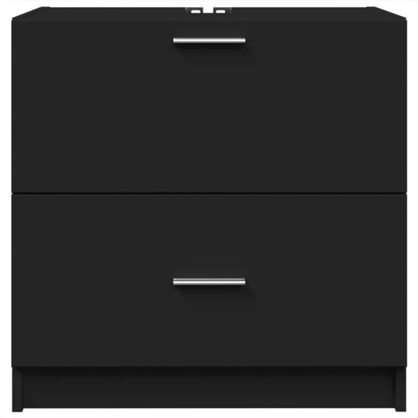 vidaXL Tvättställsskåp svart 59x37x59 cm konstruerat trä