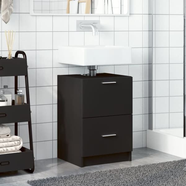 vidaXL Servantskap svart 40x37x59 cm konstruert tre