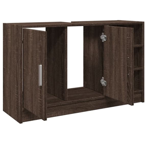 vidaXL Tvättställsskåp brun ek 90x29x55 cm konstruerat trä