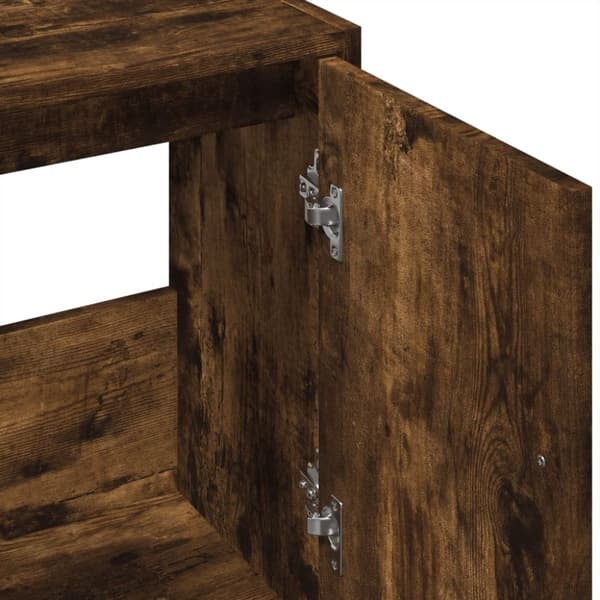 vidaXL Servantskap røkt eik 63x29x55 cm konstruert tre