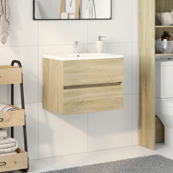 vidaXL Allaskaappi Sonoma-tammi 60x38,5x45 cm lastulevy