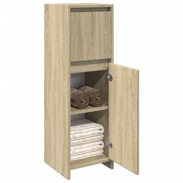 vidaXL Kylpyhuonekaappi Sonoma-tammi 30x30x95 cm lastulevy