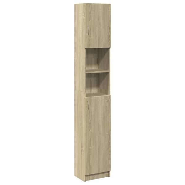 vidaXL Baderomsskap sonoma eik 32x25,5x190 cm sponplate