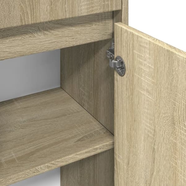 vidaXL Baderomsskap sonoma eik 30x30x95 cm sponplate