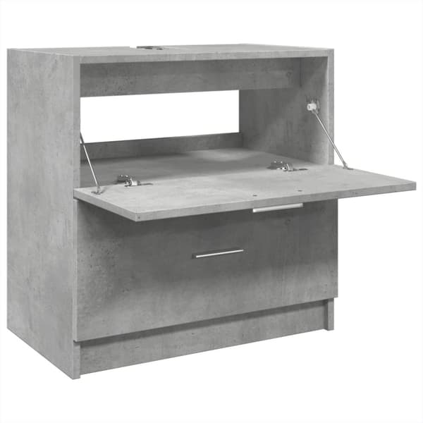 vidaXL Servantskap betonggrå 59x37x59 cm konstruert tre