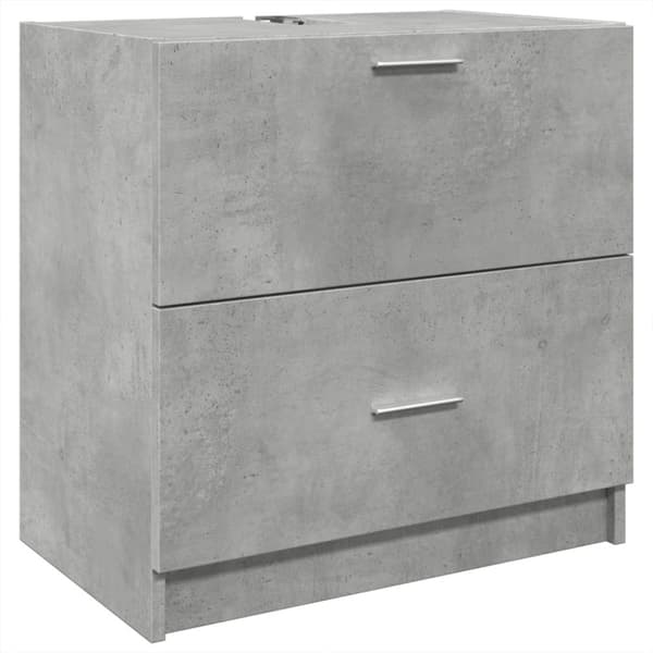 vidaXL Servantskap betonggrå 59x37x59 cm konstruert tre