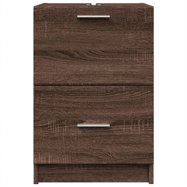 vidaXL Servantskap brun eik 40x37x59 cm konstruert tre