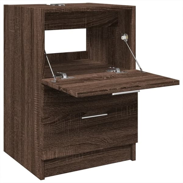 vidaXL Servantskap brun eik 40x37x59 cm konstruert tre