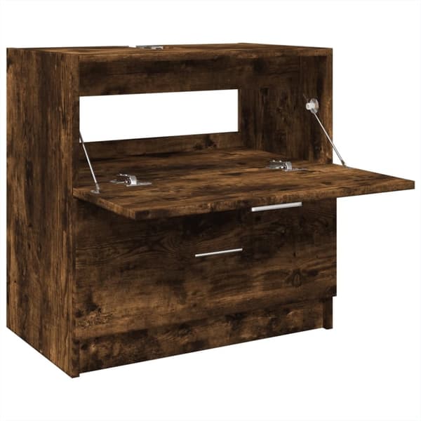 vidaXL Servantskap røkt eik 59x37x59 cm konstruert tre