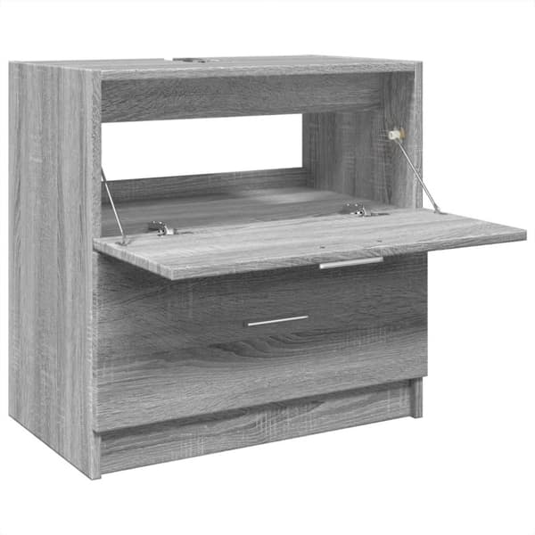 vidaXL Servantskap grå sonoma 59x37x59 cm konstruert tre