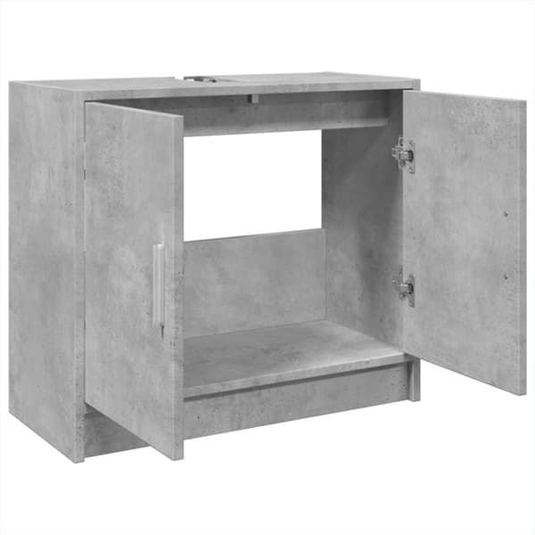 vidaXL Servantskap betonggrå 63x29x55 cm konstruert tre