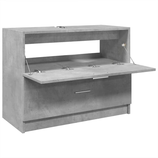 vidaXL Servantskap betonggrå 78x37x59 cm konstruert tre