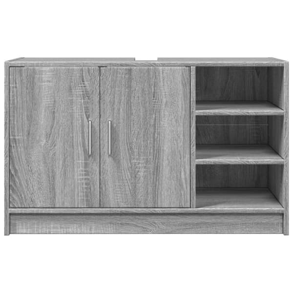 vidaXL Servantskap grå sonoma 90x29x55 cm konstruert tre