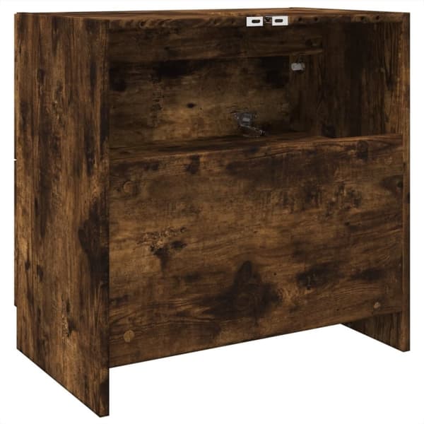 vidaXL underskab til håndvask 59x37x59 cm konstrueret træ røget eg