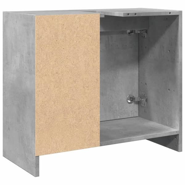 vidaXL underskab til håndvask 63x29x55 cm konstrueret træ betongrå