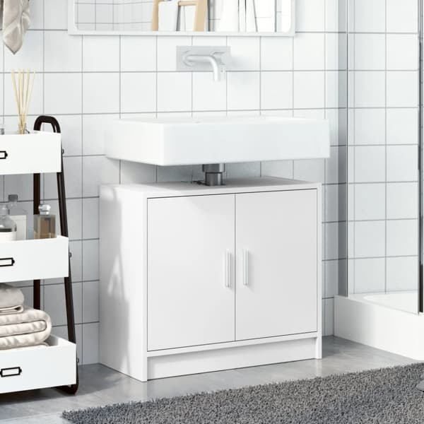 vidaXL underskab til håndvask 63x29x55 cm konstrueret træ hvid