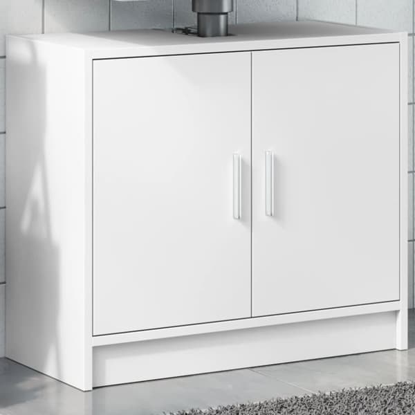 vidaXL underskab til håndvask 63x29x55 cm konstrueret træ hvid