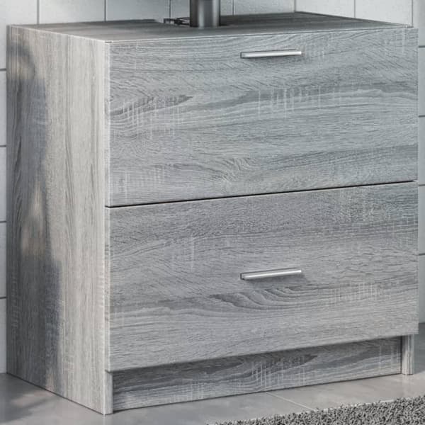 vidaXL skab til håndvask 78x37x59 cm konstrueret træ grå sonoma-eg
