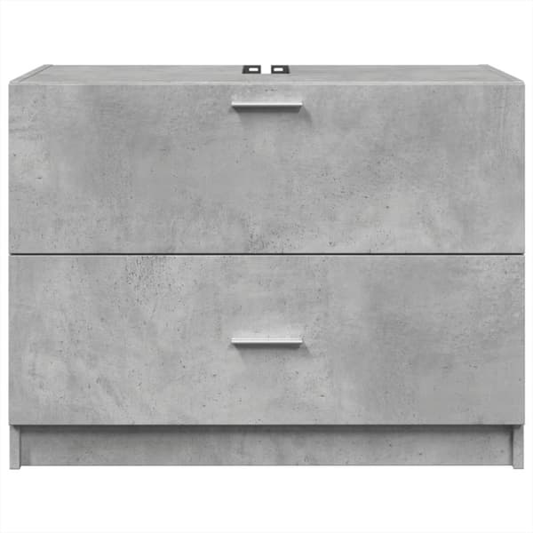 vidaXL underskab til håndvask 78x37x59 cm konstrueret træ betongrå
