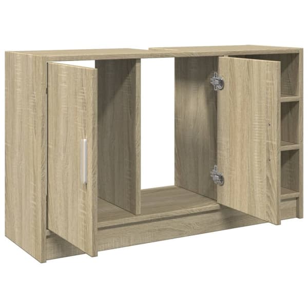vidaXL underskab til håndvask 90x29x55 cm konstrueret træ sonoma-eg